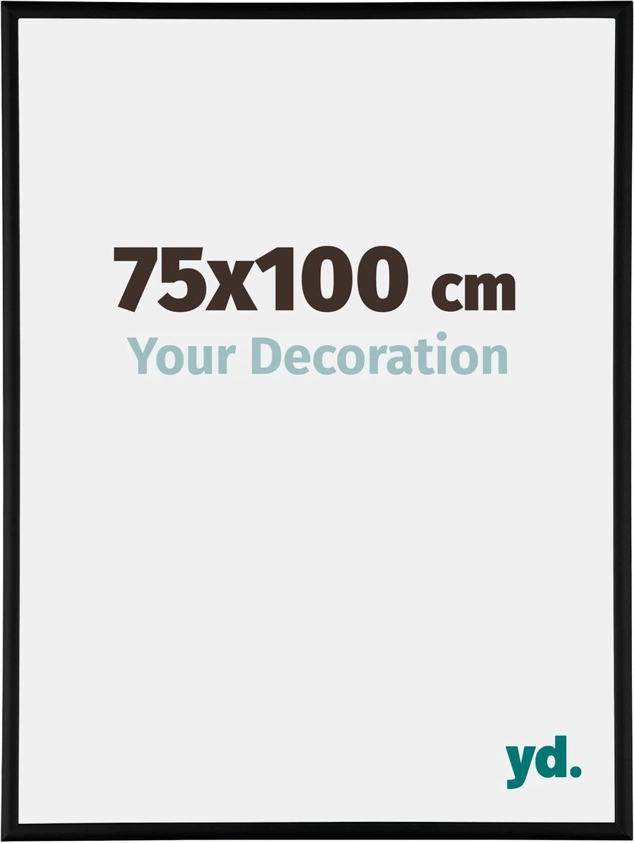 yd. Your Decoration - Fotolijst 75x100 cm - Aluminium - Zwart Mat - Kent