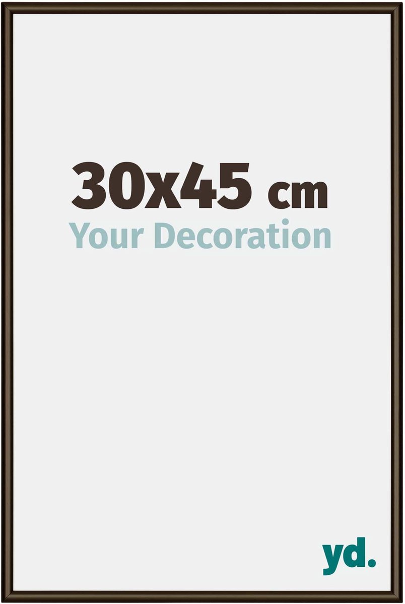 yd. Your Decoration - Fotolijst 30x45 cm - Aluminium - Walnoot Structuur - New York
