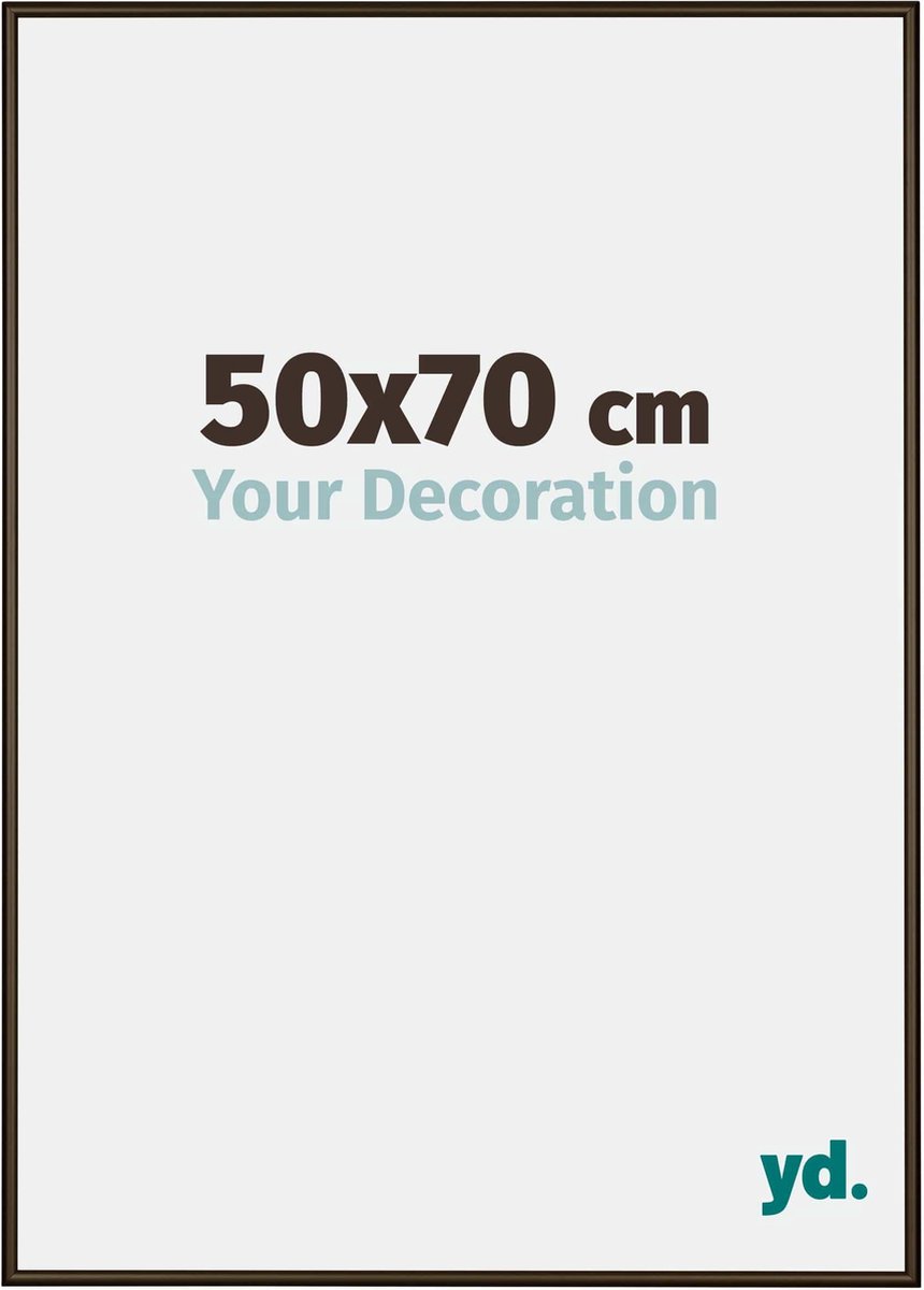 yd. Your Decoration - Fotolijst 50x70 cm - Aluminium - Walnoot Structuur - New York