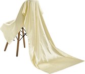 Emilie Scarves omslagdoek sjaal Lang Satijn - gebroken wit / crème - 200*70CM