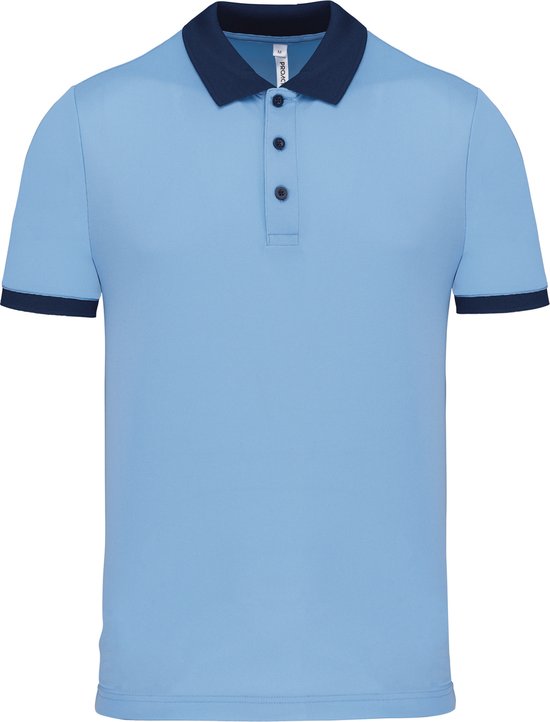 Herensportpolo 'Proact' met korte mouwen Sky Blue/Sporty Navy - S