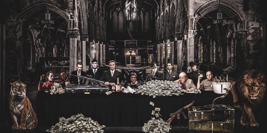 Gangsters réunis BW