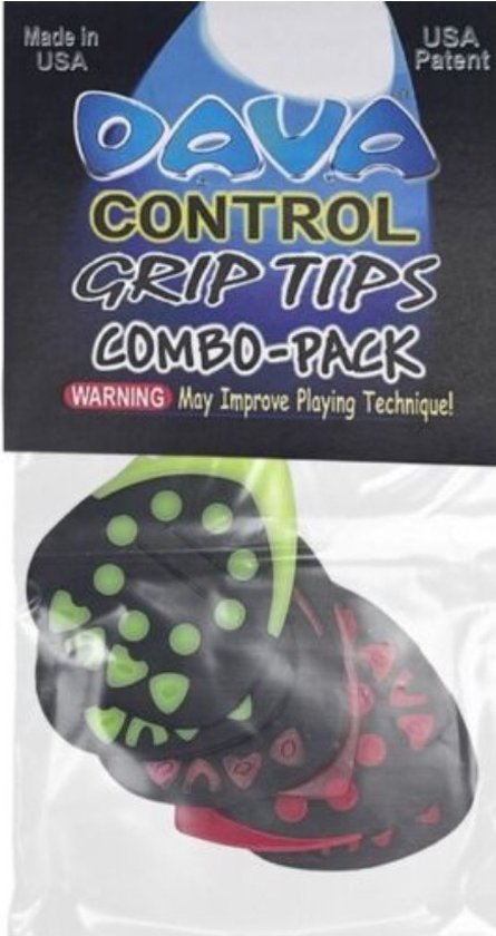 Dava Guitar PIcks Jazz Grip Tips Control Combo Pack 6 Plettri - Foto 3