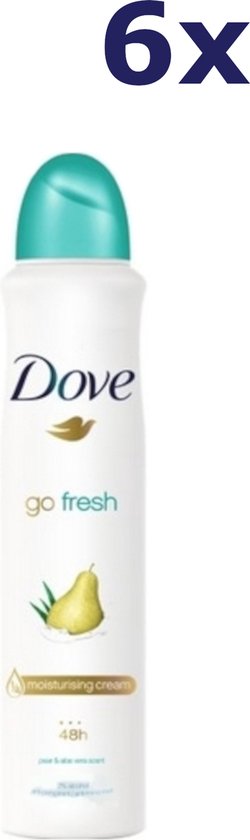 Dove - Go Fresh Peer & Aloë Vera - Deodorant spray - 6 x 250 ml - Voordeelverpakking