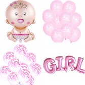 Ballonnen pakket It's a Girl 22-delig - babyshower - genderreveal - ballon - it's a girl - baby - zwanger - geboorte