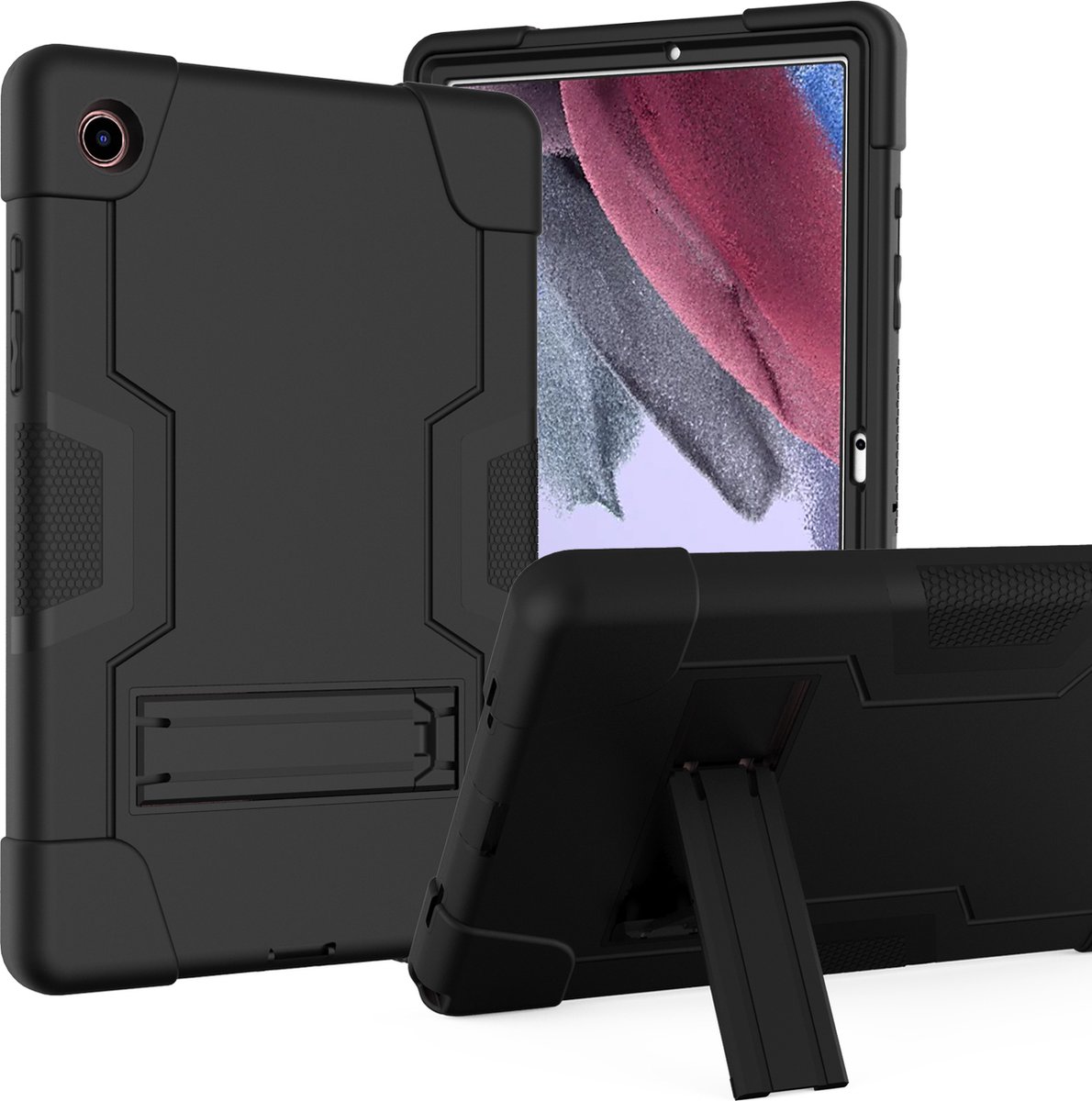 Geschikt Voor Samsung Galaxy Tab A8 Hoes - Tablet A8 Bookcase - Tab A8 Hoesje - Case Cover - 10.5 Inch - Backcover - Shockproof Case Cover - Stevige Tablethoes - Met Standaard - Schokbestendig - Zwart