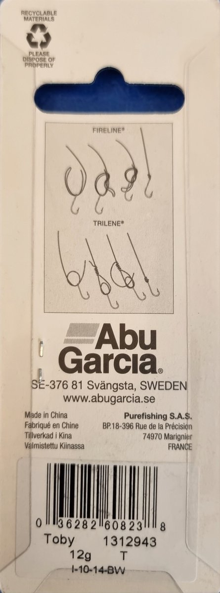 Abu Garcia - Toby 12 gram Spinner -T van Abu Garcia — afbeelding 2