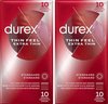 Durex Condooms - Thin Feel Extra Dun 10st x2 - Voordeelverpakking