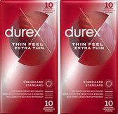 Préservatifs Durex Thin Feel Extra Thin 10pcs x2