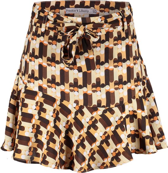 Meisjes broek/rok - Hinte - Print chocolade bruin/zacht zand