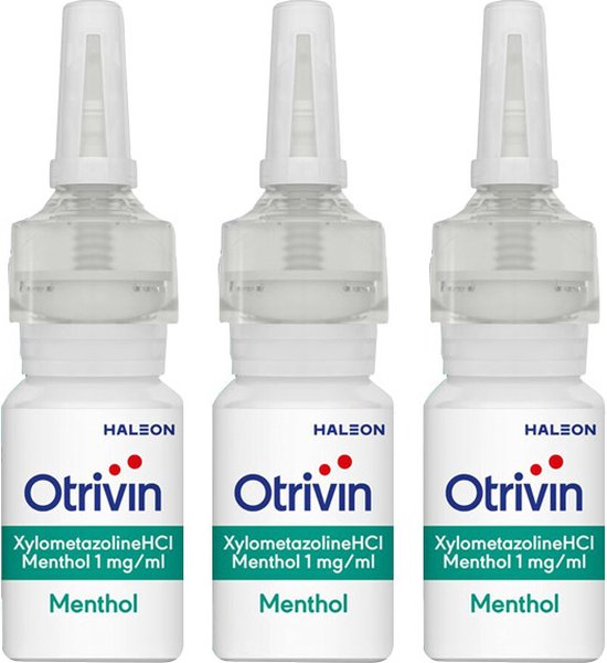 Otrivin Neusspray Xylometazoline Menthol 1.0mg/ml - 3 x 10ml