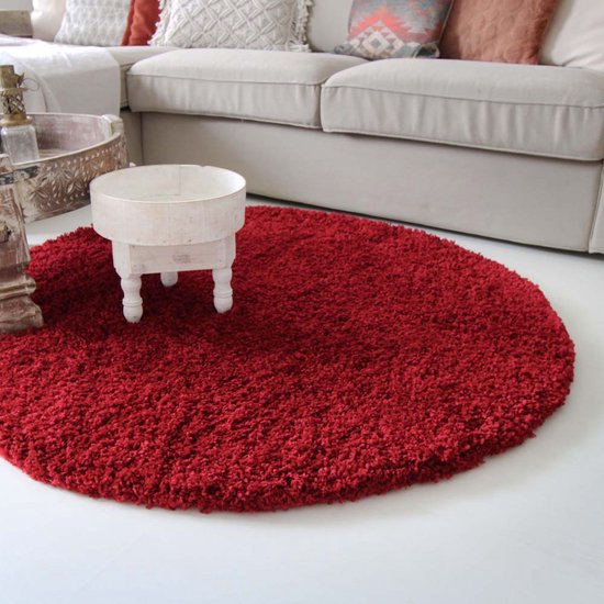 Tapis Rond Rouge 120 cm