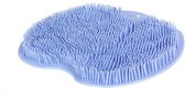 Rugscrubber douche - blauw - rug borstel - siliconen - zelfklevend - voeten borstel - badkamer