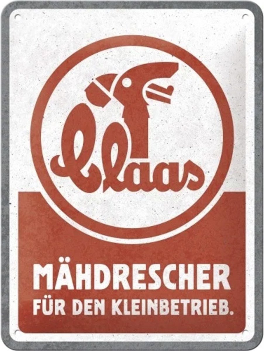 Metalen Bord 15x20 cm Claas - Mähdrescher