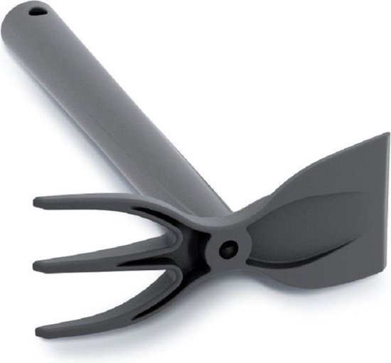 Set van een zwarte kunststof hark/schoffel en tuinschep 29 cm van Summerville. — afbeelding 3