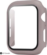 EP Goods - Full Cover/Hoesje - Screen Protector - Geschikt voor Apple Watch Series 7, 8 en 9 41mm - Hardcase - Protection - Bruin