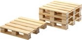 Pallet Onderzetters set - 4 stuks - hout