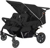 Familidoo buggy 4 Zitplaatsen Lidoo Star Full BLACK Geschikt voor 2 newborn baby's