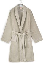 Badjas katoen - ochtendjas voor hem & haar - dames & heren - velours katoenen badjas - betaalbare luxe - Beige- maat XL