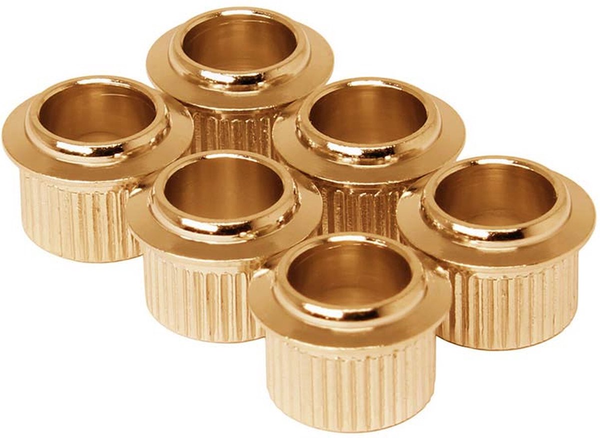 Hosco Japan BU-KG92 push-fit bushings, gold, round, 9.2mm diameter, 6 pcs