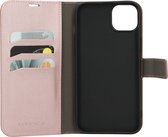 Mobiparts hoesje geschikt voor Apple iPhone 14 Plus - Wallet/Boekhoesje - Eco Leer - Magneet Sluiting - Opberg vakken - Roze
