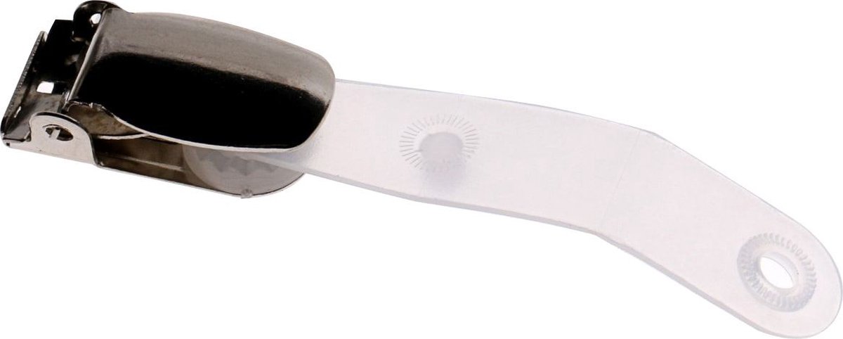 Europel Bretelclip – Bevestigingsstrip – Accessoire voor Badges en Pashouders – Kunststof en Metaal – Zilver – 24 Stuks