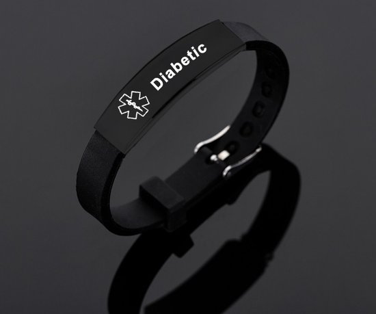 Diabetes armband - SOS armbandje - waarschuwingsarmband - diabetes