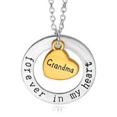 Akyol - Ketting – Ketting Grandma– Oma ketting – Ketting met oma erop– Grandma – Oma – Sieraad – 1 stuks – Cadeau voor vriend – Grandma sieraad – Oma sieraad – Forever in my heart