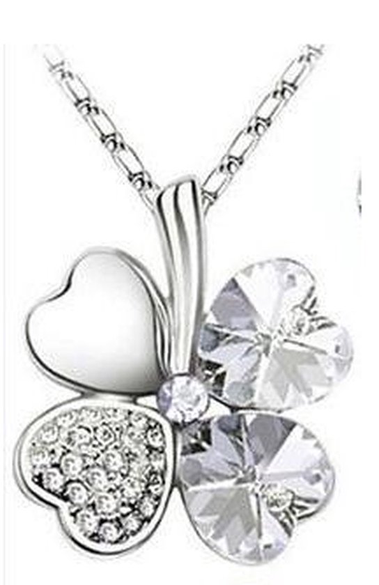 Akyol - ketting - collier - ketting met hanger - geluks ketting - valentijn cadeau voor haar - ketting voor vriendin - cadeau voor haar - klavertje vier ketting - hanger