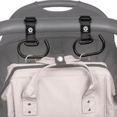 Dooky Buggy/Kinderwagen Haak groot 2 stuks - Zwart