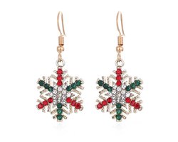 foto van Akyol - oorbellen -sneeuwvlok oorbellen- sneeuw oorbellen - kristal oorbellen- winter oorbellen - kerst -oorbellen voor festival - ijzeren oorbel – glitters - Cadeau -oorbellen - leuke oorbellen – gekleurde oorbellen – festival – vintage oorbellen