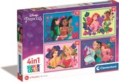 Clementoni Disney Princess Puzzel - Kinderpuzzels - 4-in-1 Puzzel - Vanaf 3 jaar