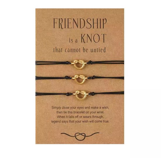 Akyol - Vriendschapsarmband-Hartje -bff armband meisjes -bestfriends armband-vriendschap cadeau voor 3 -armband voor drie-vriendschap armbandjes voor 3-armband voor drie personen-vrienden-Armband -Geschenk - Cadeau – verjaardag - Liefde – Vriends