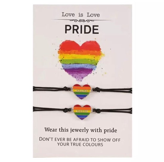 Akyol - Pride Armband – Regenboog – 2 stuks - Pride armband - pride – Armband - transgender armband - transgender cadeau Gay - lesbian - trans - cadeau - kado - geschenk - verjaardag - feestdag – gelijk – lgbt