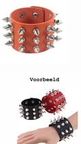 Akyol - Punk Armband - Gothic Spikes Armband armband koningsdag - oranje armband - spiritueel armband - Bracelet met stuts - PU Leer - Unisex - Armband Oranje – armband met spikes – gothic – gothic look- stijl