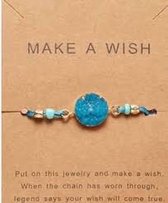 Akyol - geluks armband - edel armband -Blauw armband met steen hangertje - cadeau voor de juf - lerares - Armband -afscheidscadeau voor de juf - cadeau voor lerares -cadeau voor vriendin -cadeau voor moeder -armband voor een vriendin - armband geluk