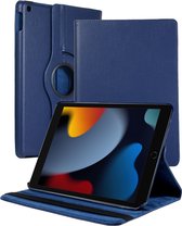 Arara Hoes Geschikt voor iPad 20212020/2019 - 10.2 inch - 9e/8e/7e generatie hoes - draaibaar - bookcase - Donkerblauw