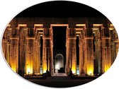 PVC Schuimplaat Ovaal - Tempel in Egypte - 56x42 cm Foto op Ovaal (Met Ophangsysteem)