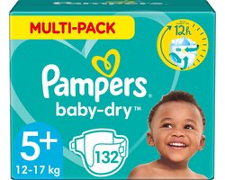 Pampers Baby-Dry Luiers - Maat 5+ - 132 Stuks
