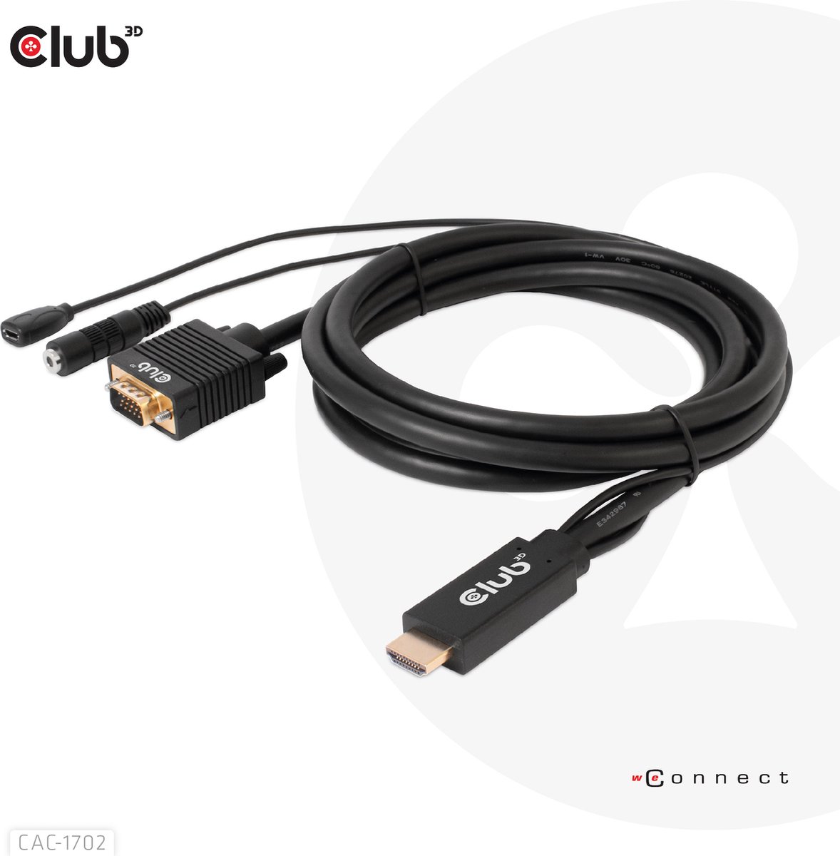CLUB3D HDMI to VGA Cable M/M 2m/6.56ft 28AWG