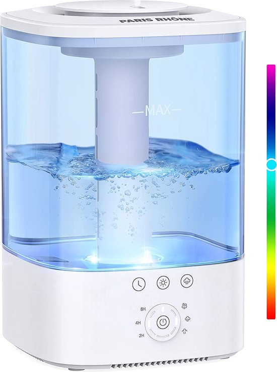 Intelectro Luchtbevochtiger 3.5L Ultrasonische Luchtbevochtiger 360° Spray 7... bol