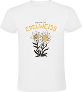 Searching for Edelweiss Heren T-shirt | plant | bloem | alpenbloem | zeldzaam