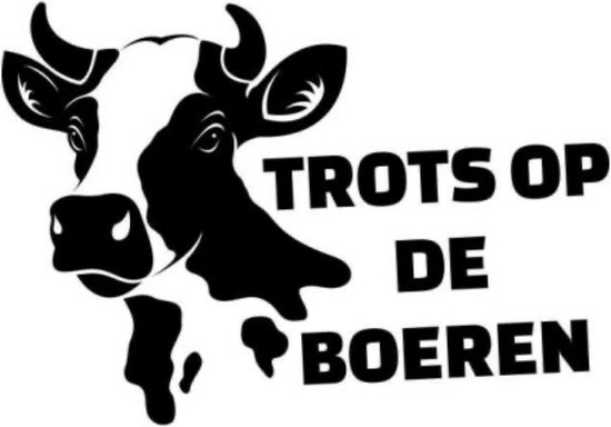 Foto: Autosticker trots op de boeren muursticker raam sticker steun sticker wit 11x15