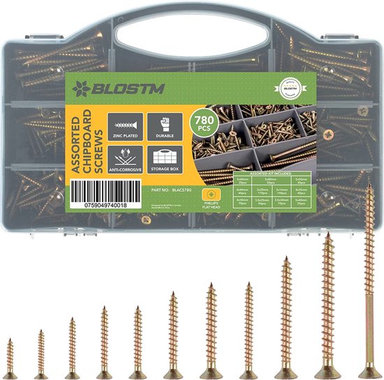 zelftappende schroeven-assortimentset / universal screw assortment box ...