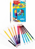 Colorino-Disney Mickey Mouse and friends potloden-12 stuks 24 kleuren-dubbele punt-met slijper