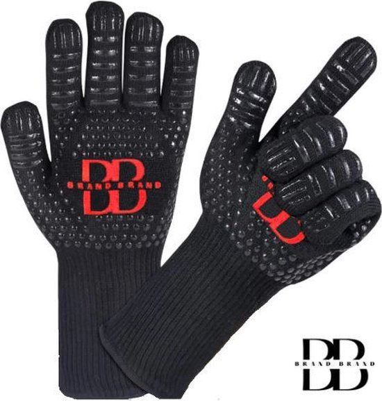 Brand-Brand - BBQ Handschoenen - Ovenhandschoenen - Vaderdag Cadeau - Barbecue handschoenen - Oven wanten - Hittebestendige Handschoenen
