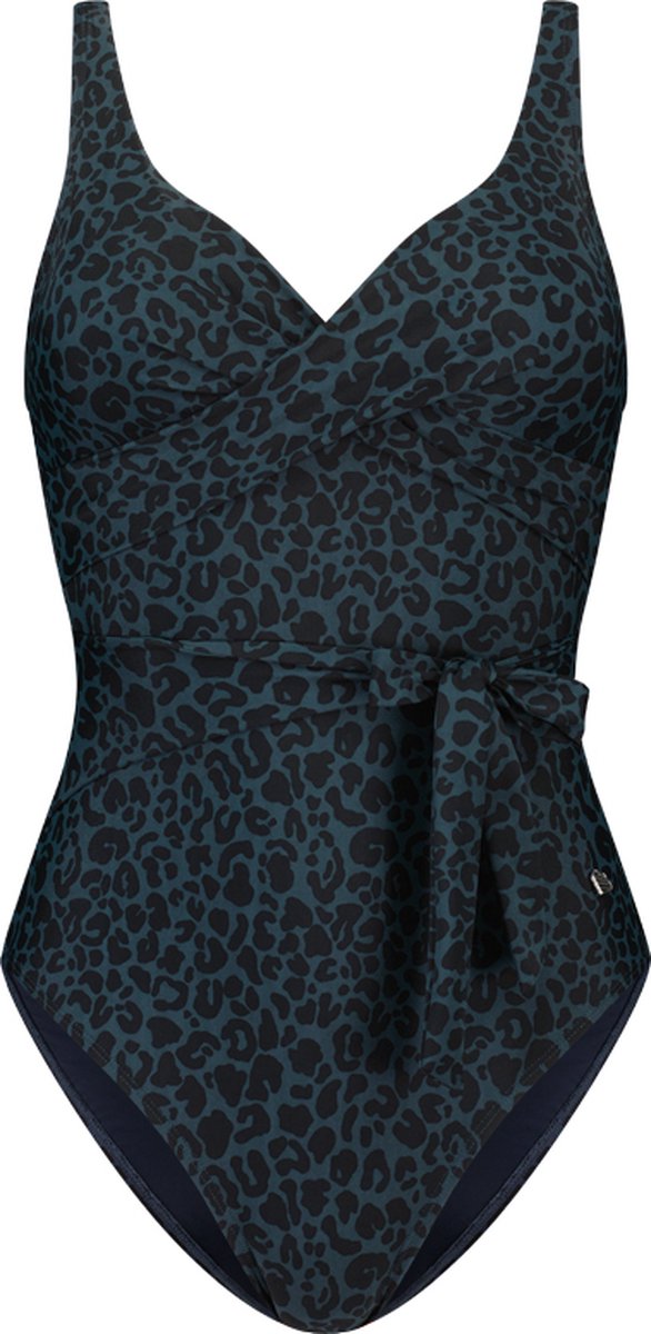 Beachlife Safari Dames Badpak - Maat 36 (Cupmaat D) Groen, Zwart