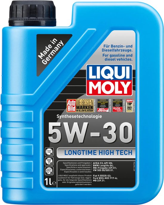 Liqui Moly 5W30 Longtime High Tech Synthetisch Motorolie 9506 (1L) Longlife-04 MB229.31 C3