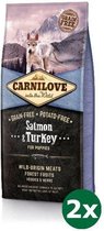 2x12 kg Carnilove salmon / turkey puppies hondenvoer