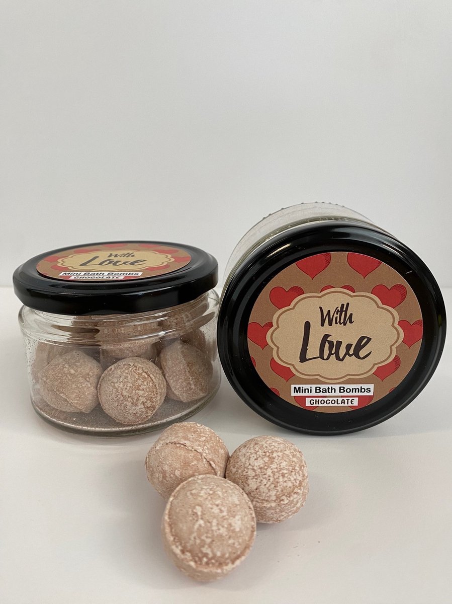 Goedkoopste Mini bath bombs in glazen potje With Love